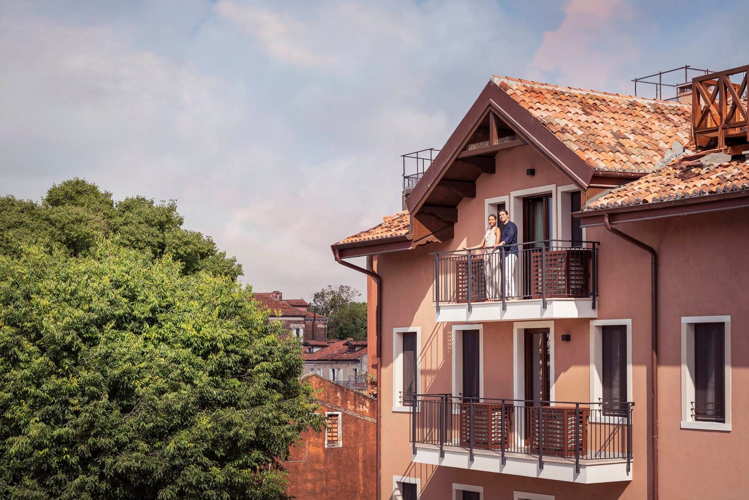 Exterior with balcony in the Executive Apartment, Palazzo dei Guardiani, Venice