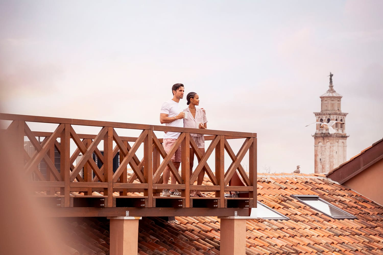 Panoramic terrace in the Executive Apartment, Palazzo dei Guardiani, Venice